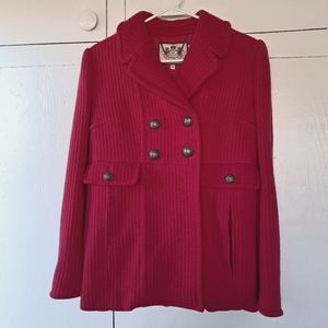 Juicy Couture Double Breasted Wool Blend Peacoat SZ M